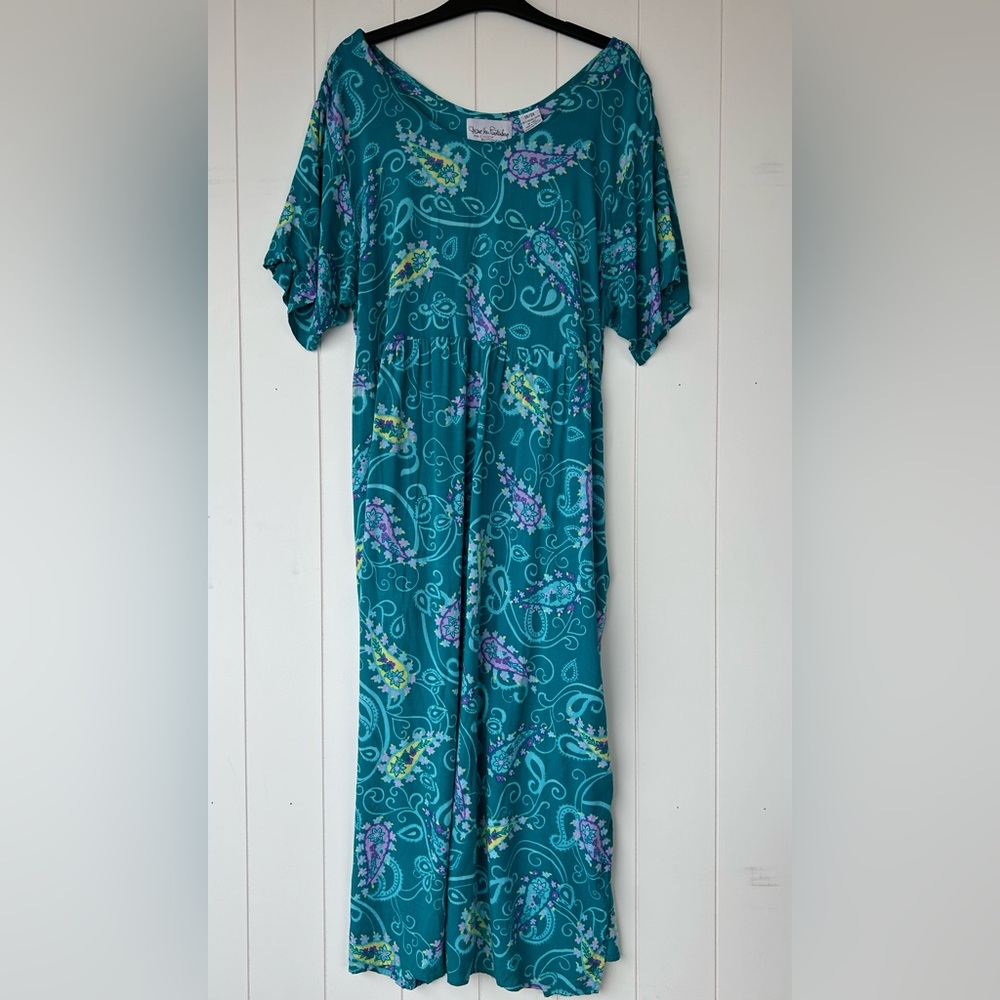 Diane Von Furstenberg Color Authority Floral Dress Tie Back Short Sleeve 1X-2X